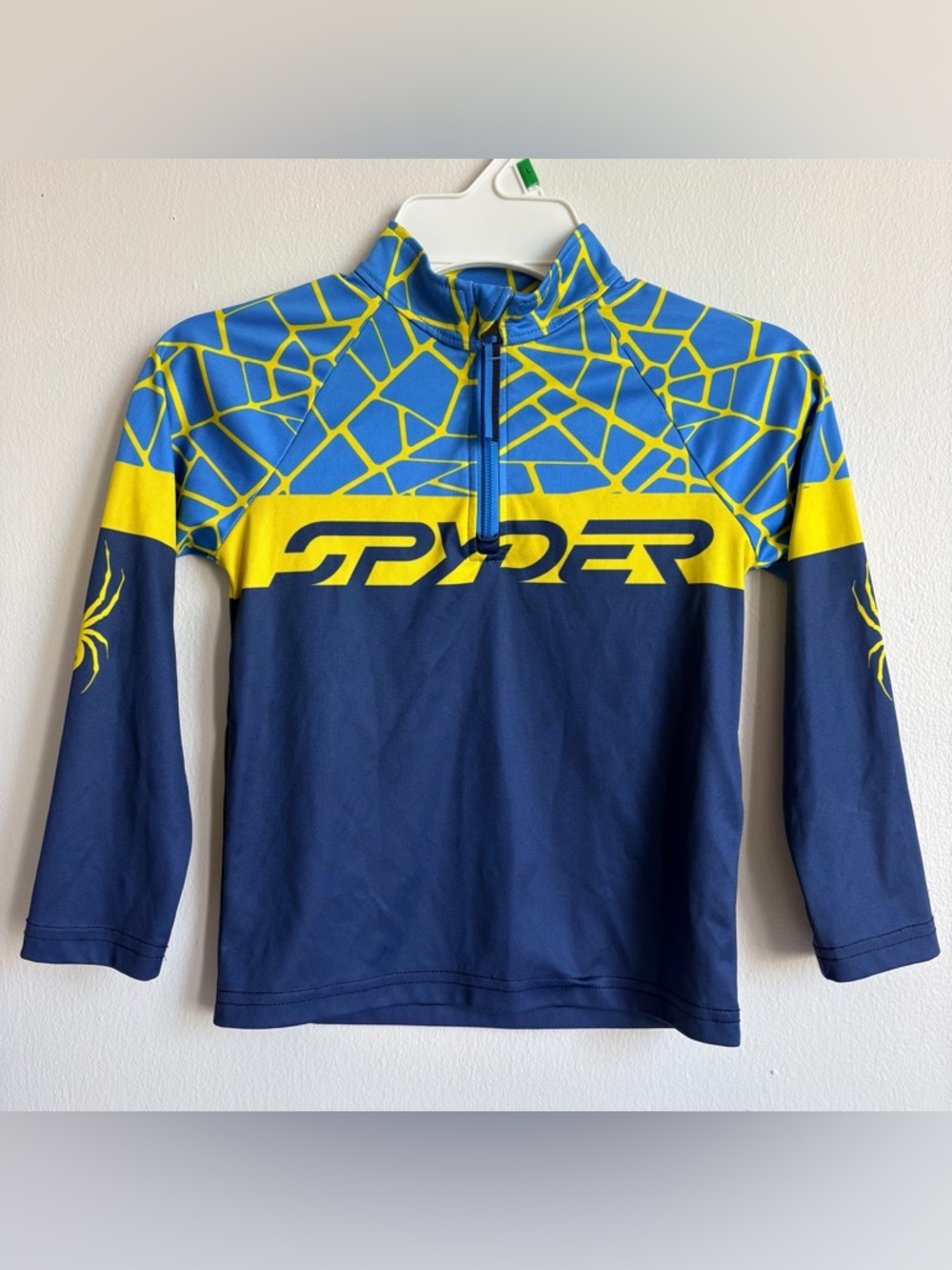 Spyder Kids Navy & Yellow Long Sleeve Rashguard